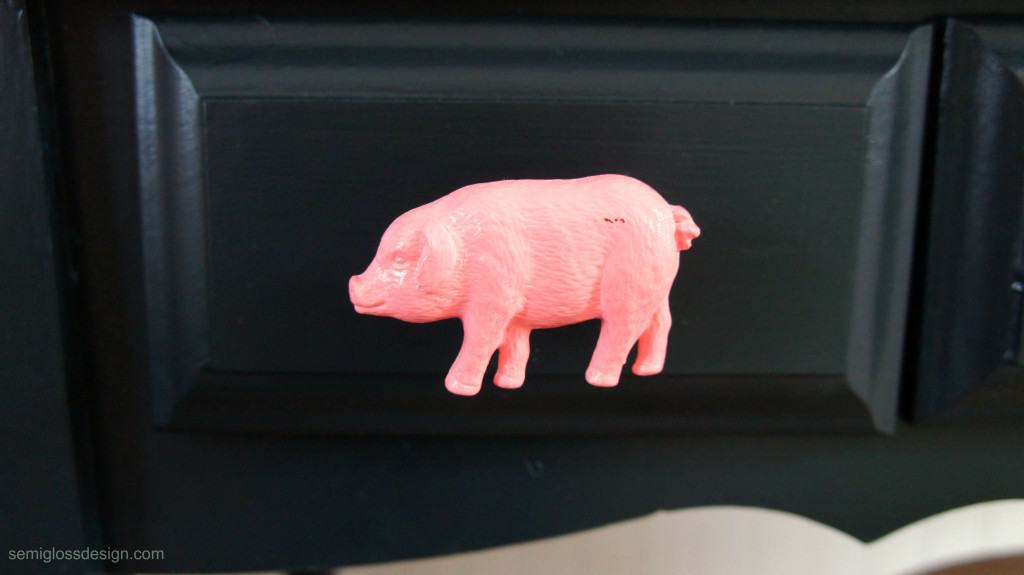 pink pig knob