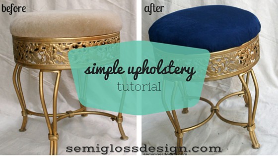 How to Reupholster A Simple Chair Cushion