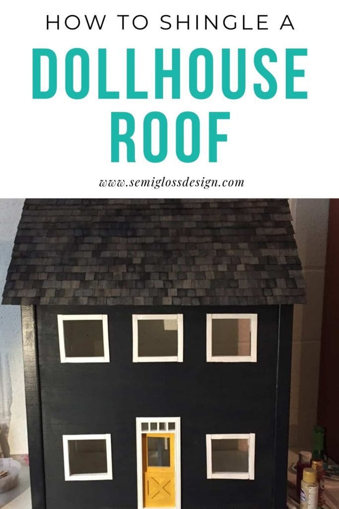 how to shingle a dollhouse roof