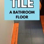 tile floor being installed in bathroom