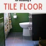 tile floor in a bathroom