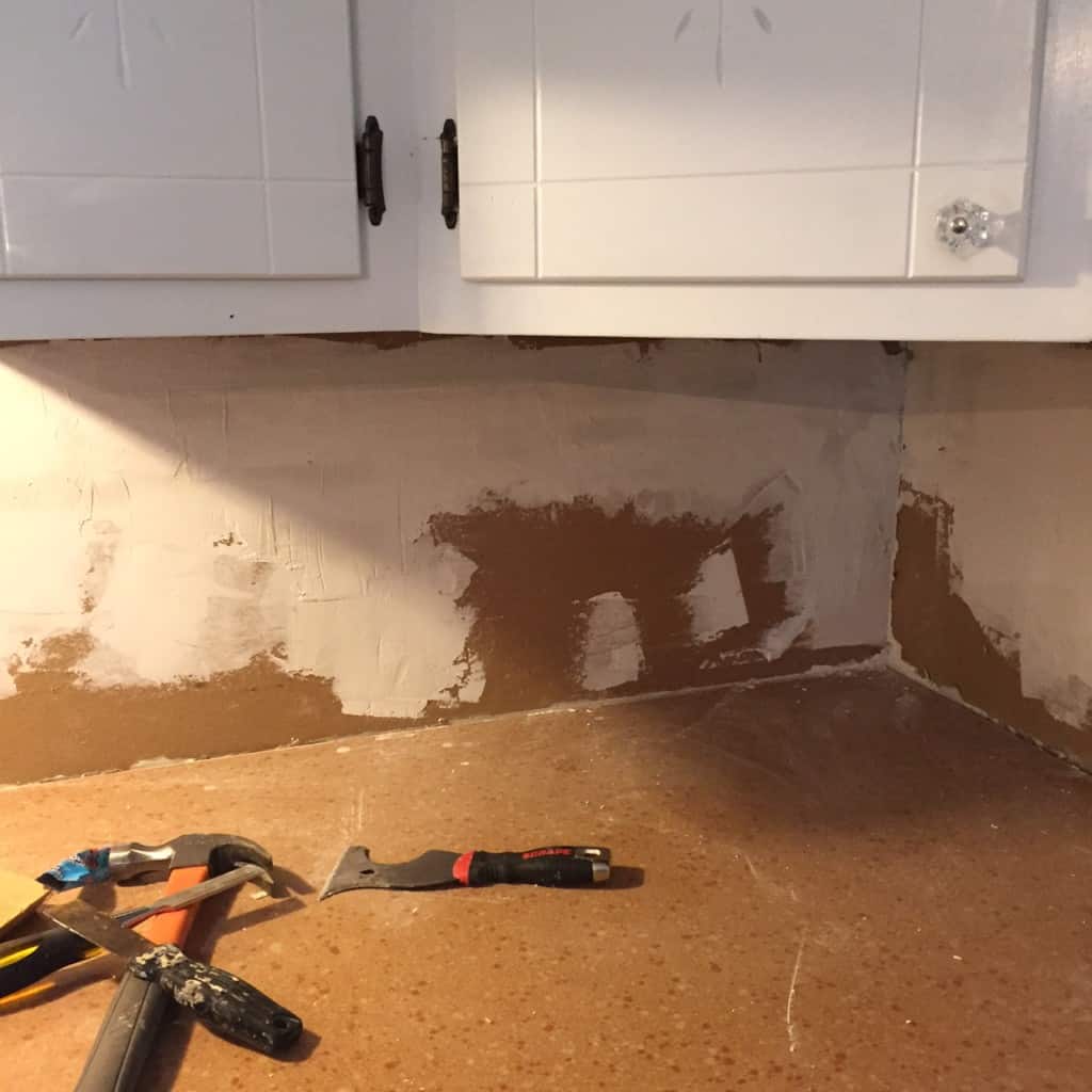 repaired walls in kitchen