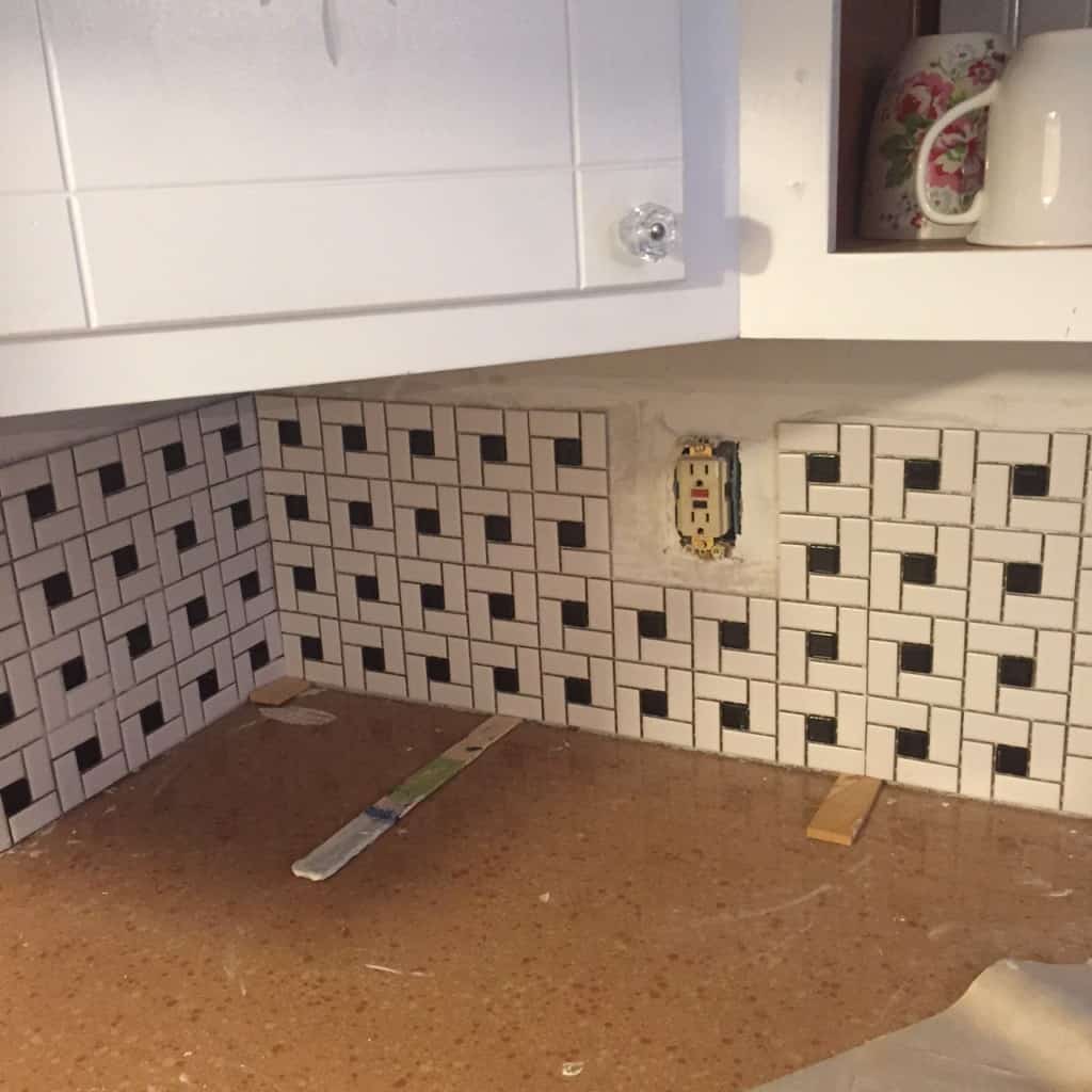 using shims to help keep tile sheets level