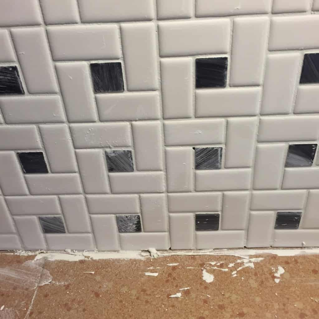 grouting a tile backsplash