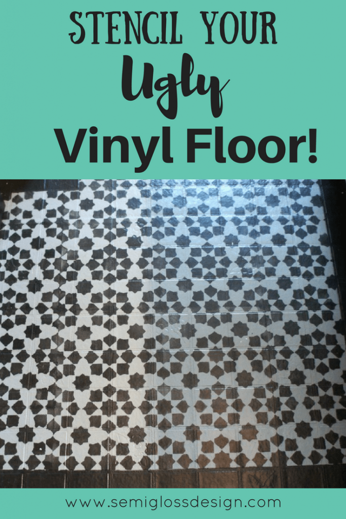 How to stencil a vinyl floor.