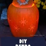 pumpkin with carved starburst pattern