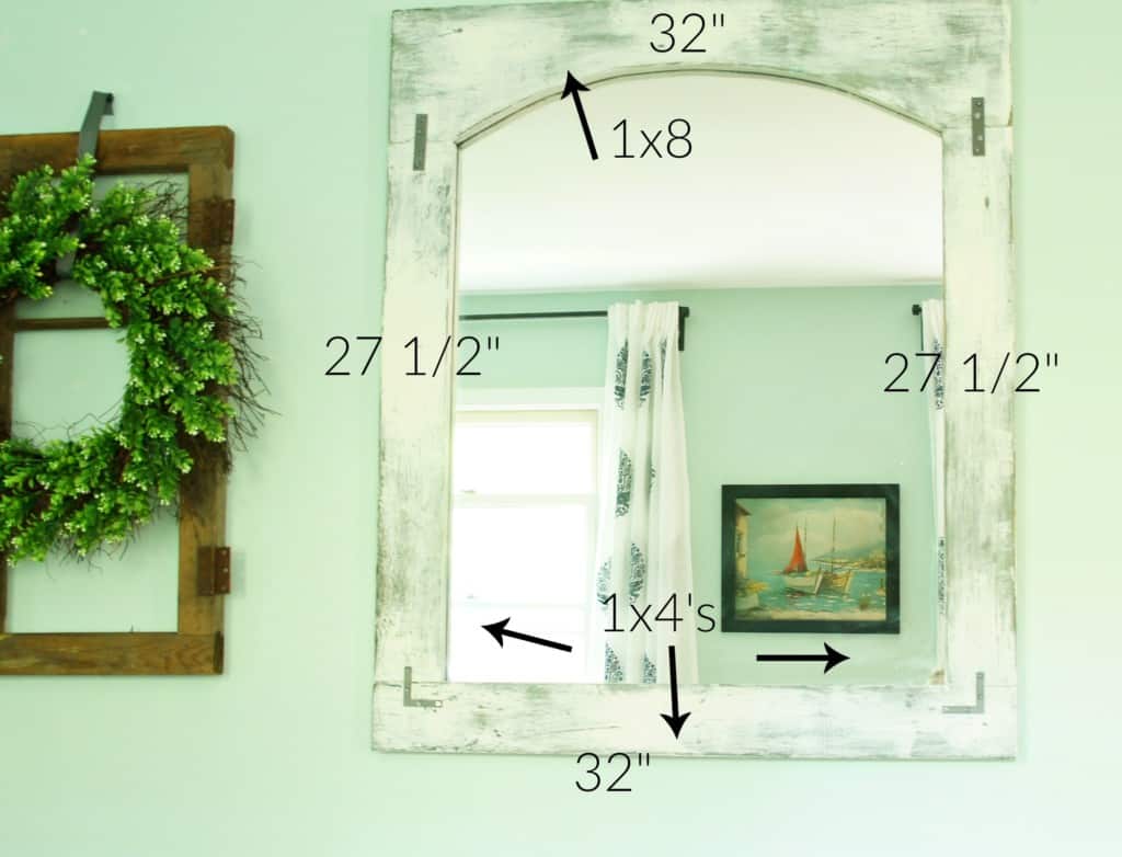 farmhouse mirror measurements