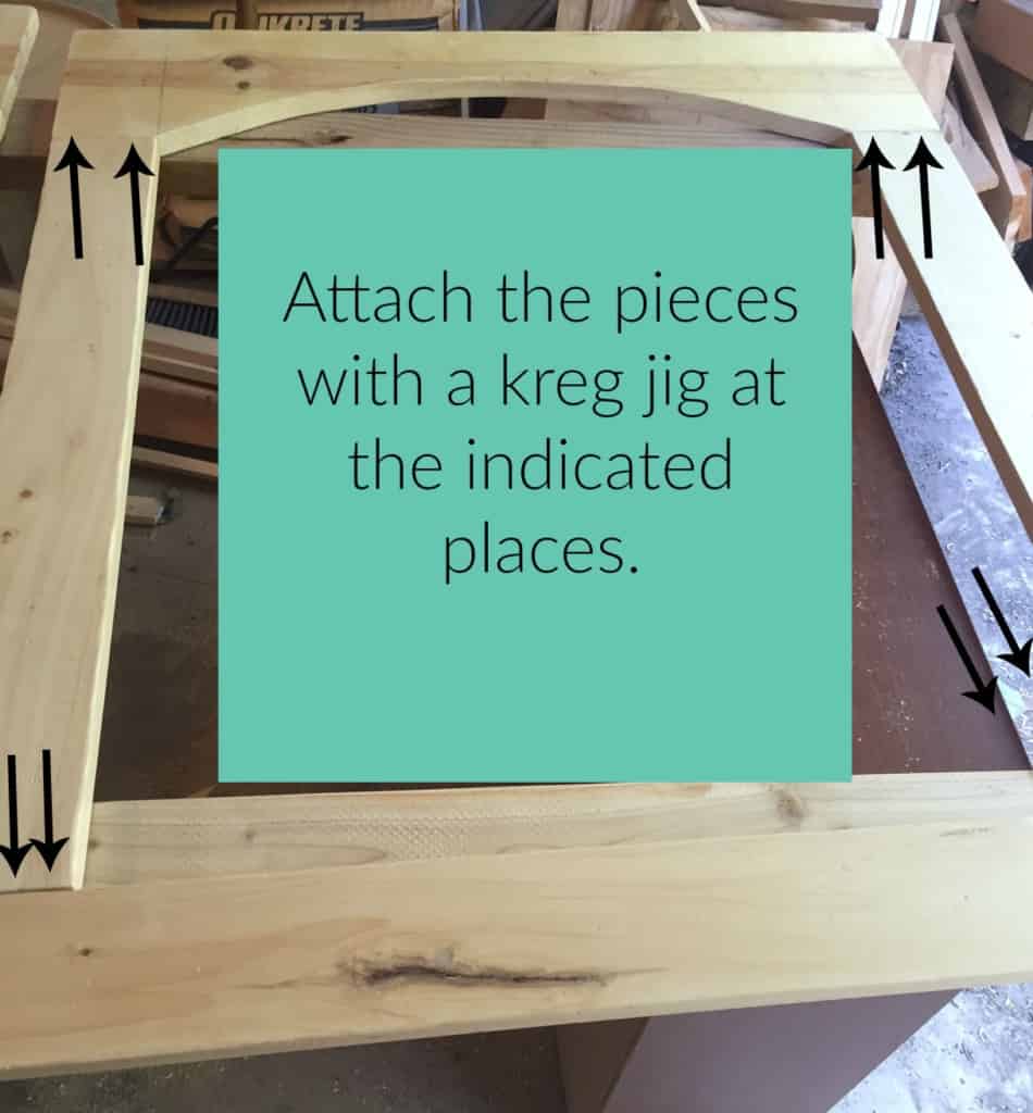 Attach sides of frame to tops and bottom with kreg jig