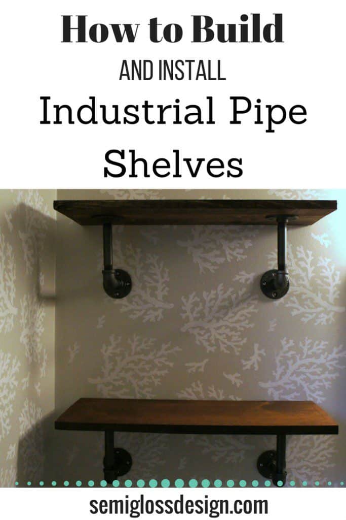 DIY industrial pipe shelves