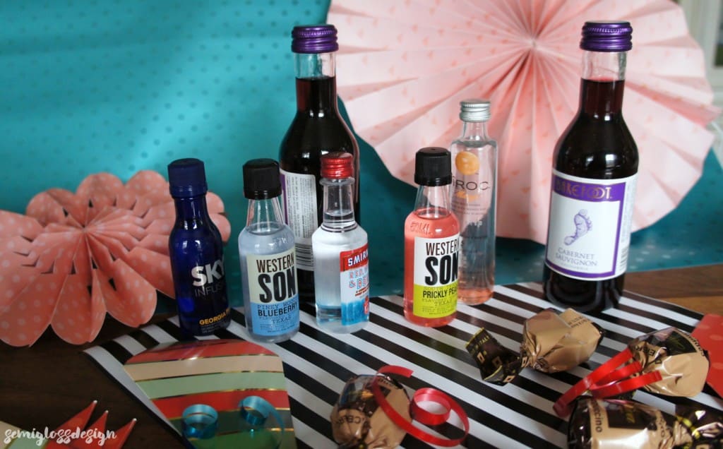 mini liquor bottles and chocolates for adult advent calendar