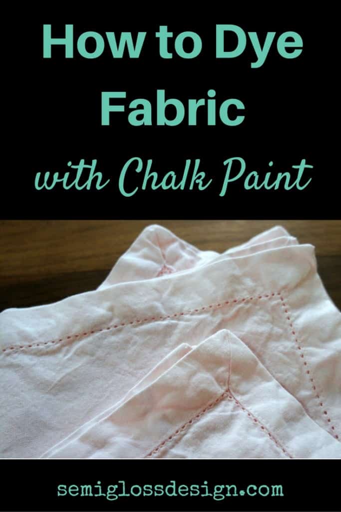 how to dye fabric with chalk paint