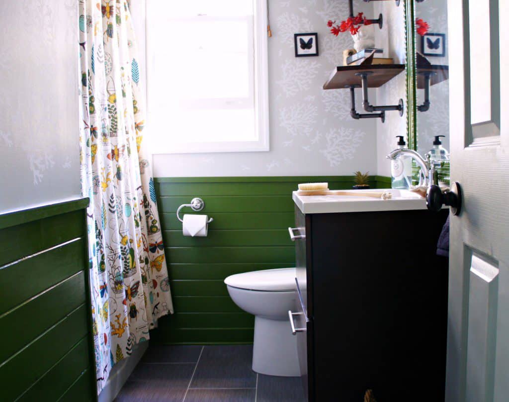 green bathroom