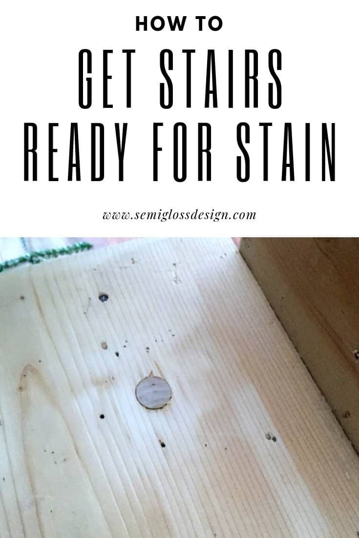 Staircase remodel prep to get stairs ready for stain