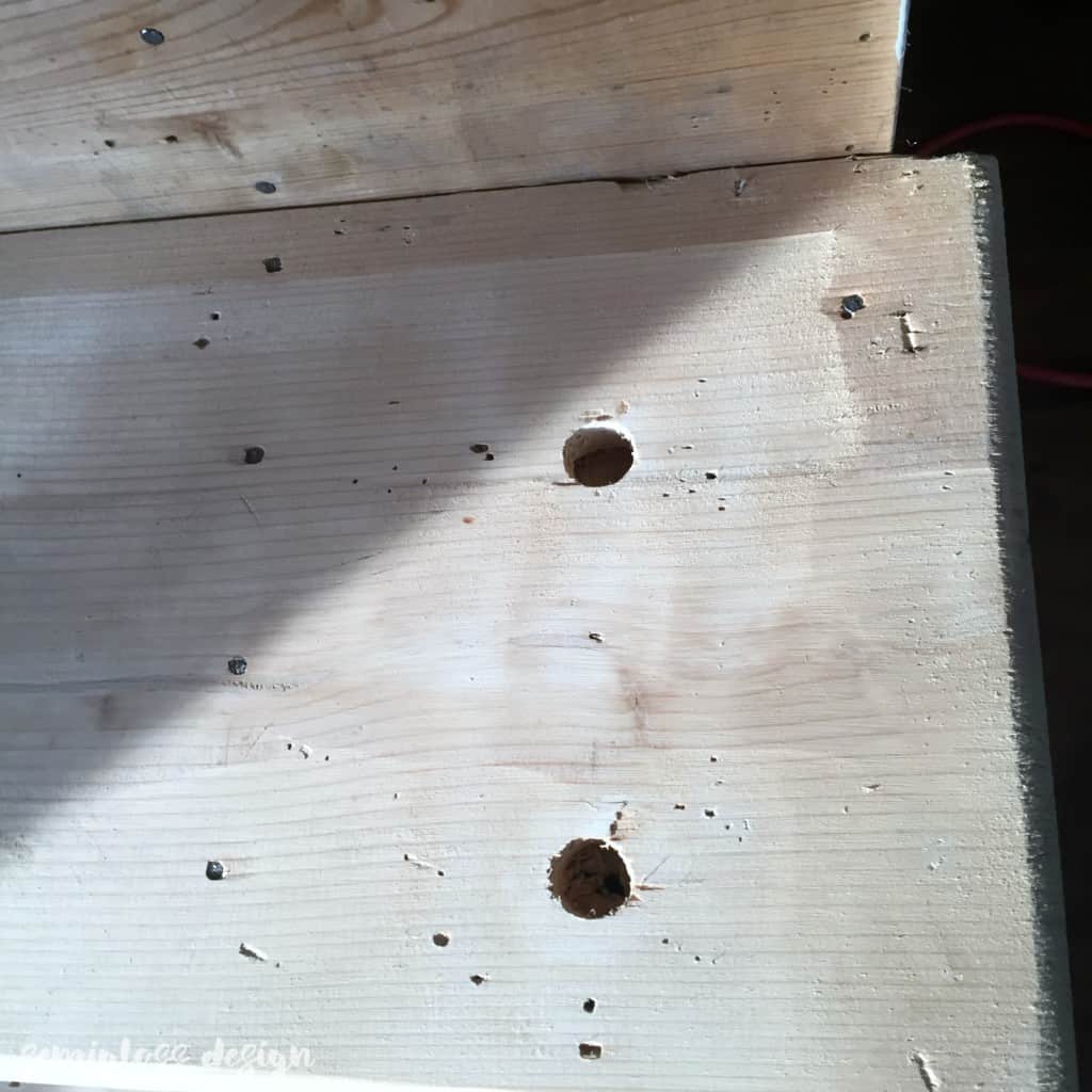 holes in stairs after removing spindles