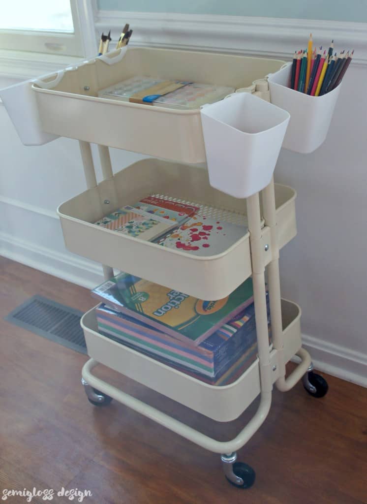 Kids Art Cart With Ikea Raskog  Kids art supplies, Storage