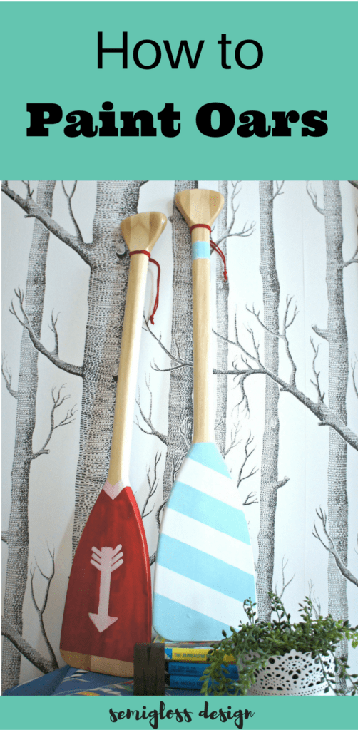 painted oars for decoration