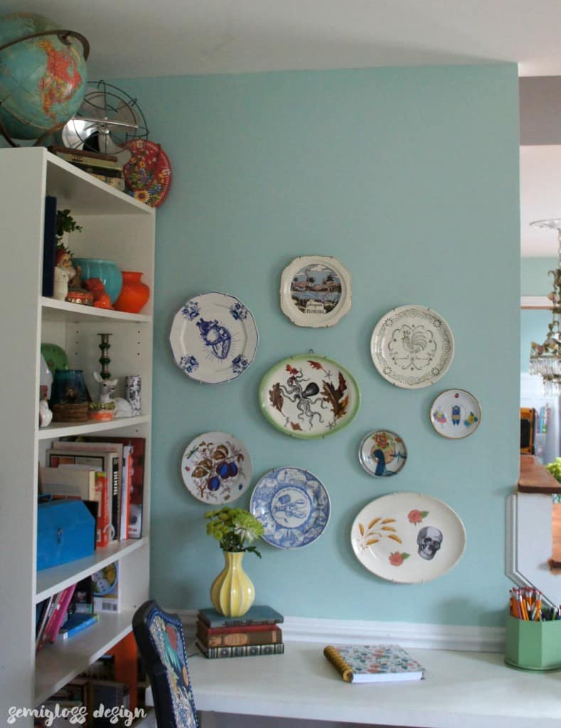 Make your own decorative plates for a unique plate wall. This easy DIY is the perfect way to add unique personality to your decor!