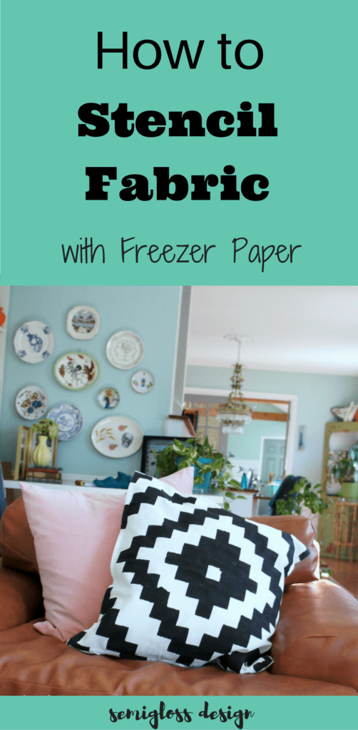 A freezer paper stencil is an easy way to make easy DIY home decor on a budget! This is the easiest way to stencil fabric!