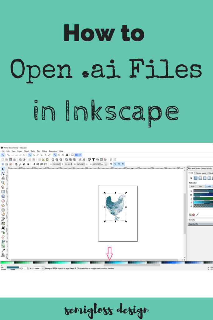 Open and edit .ai files with Inkscape, the free vector program that's easy to use.