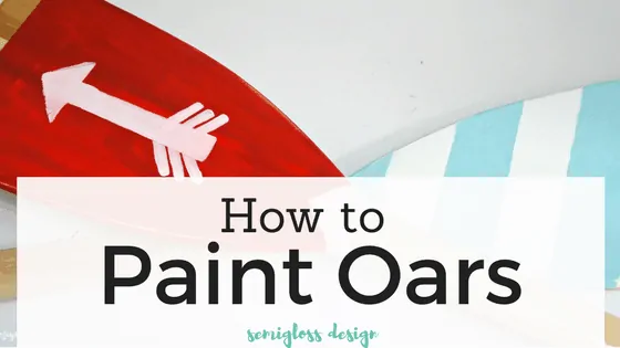 Easy Painted Oars for Decoration
