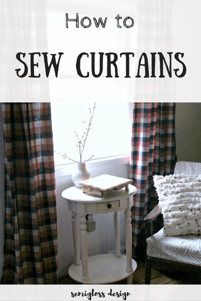 How to sew curtains with tabs