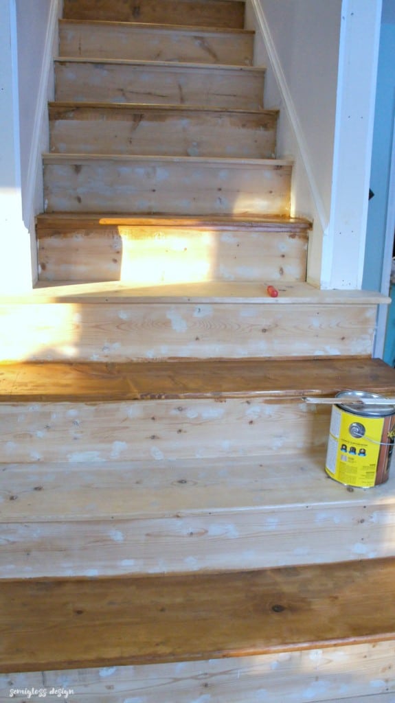 painting every other stair to be able to use stairs