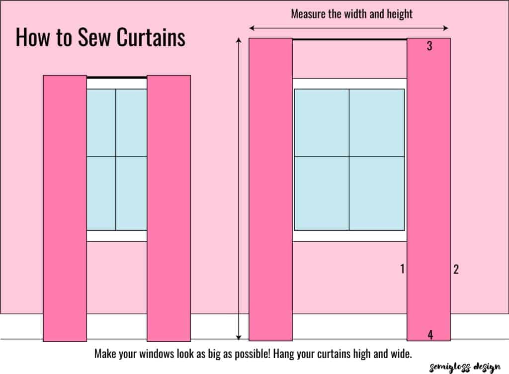 make windows look big with proper curtain placement