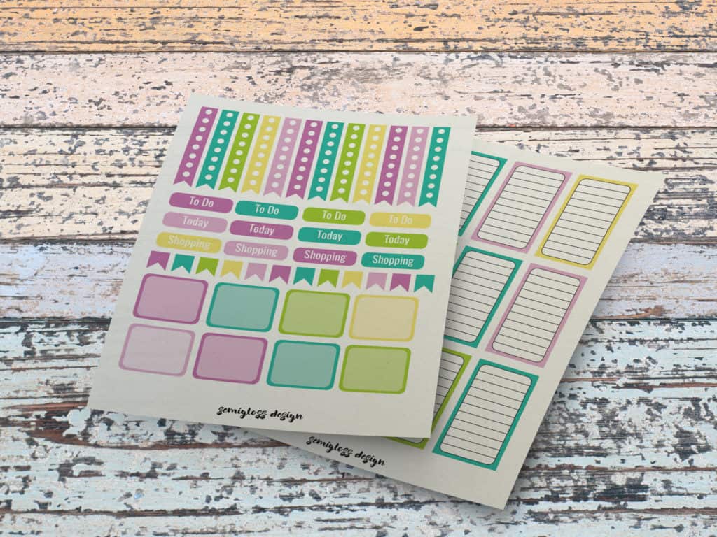 Make your planner pretty with free printable planner stickers. 