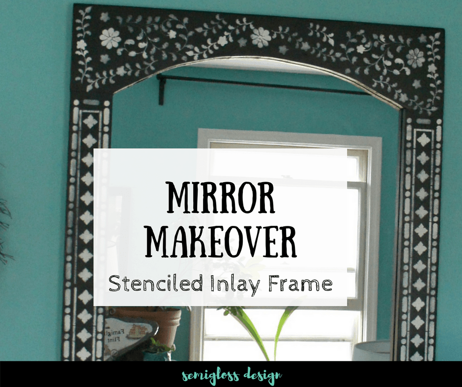 Boho Inspired Mirror Makeover with a Stencil
