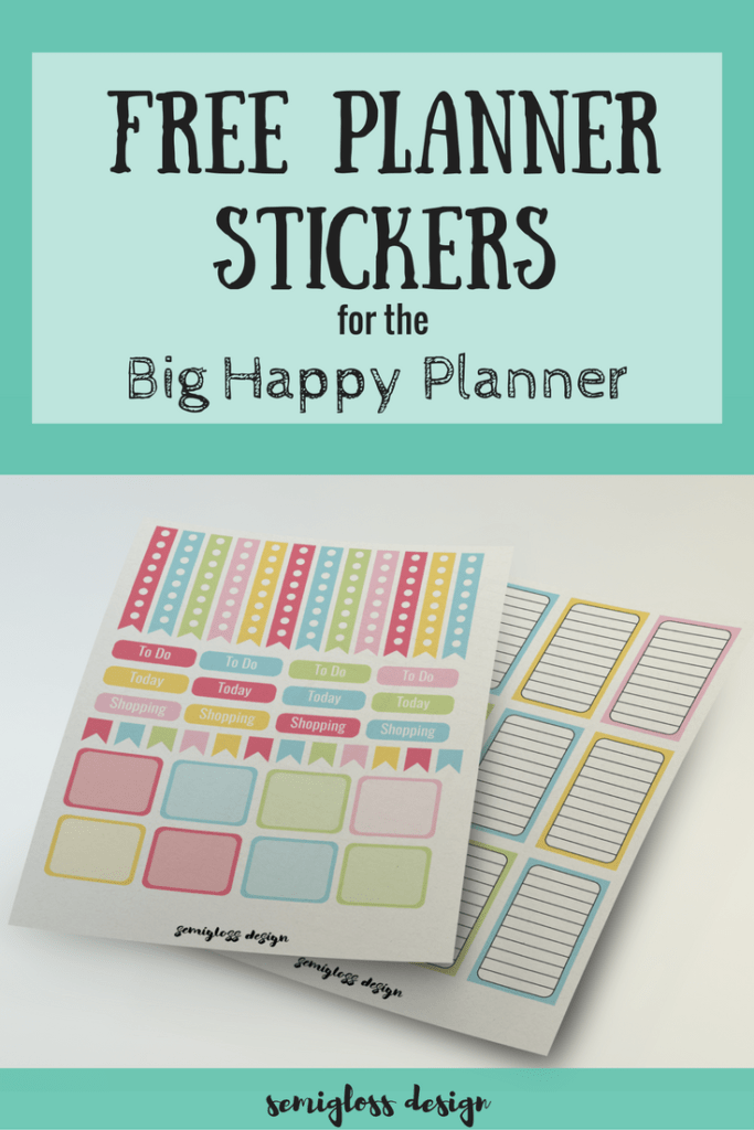 Get your free happy planner stickers today! These easy to use printable stickers fit the big happy planner and make organizing your planner fun!