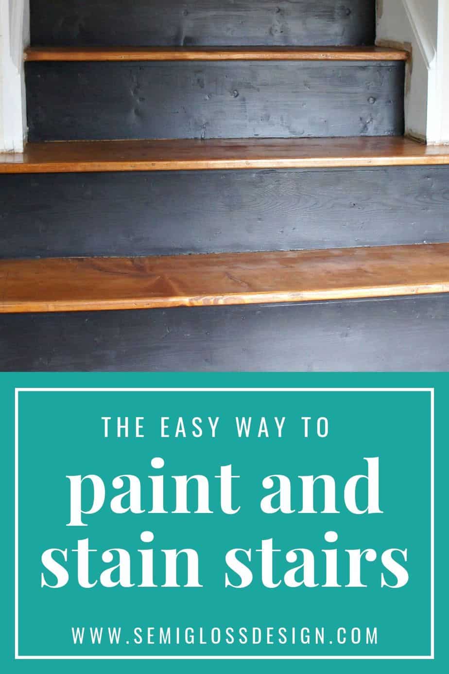 the easy way to stain and paint stairs