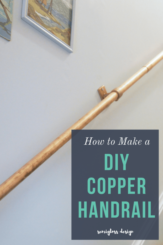 DIY copper pipe handrail