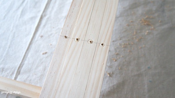 align wood and drill holes