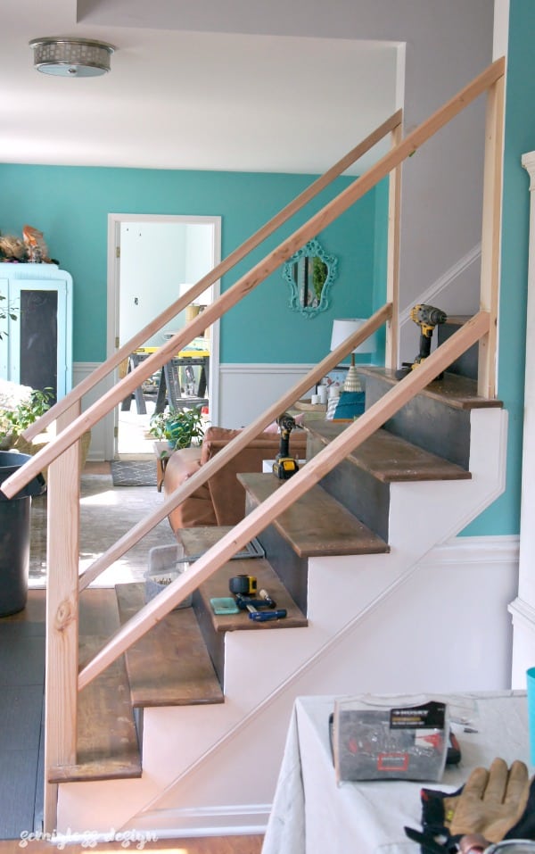 Must See Modern DIY Stair Railing Makeover Tutorial ...