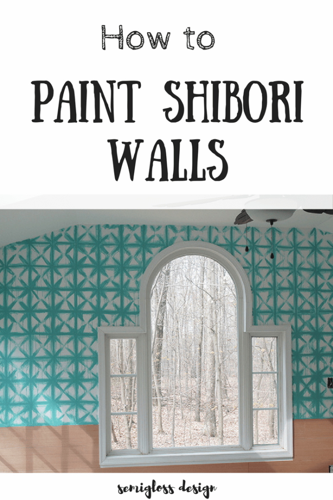 Painting your own shibori walls is a fun way to add a boho feel to a room! Much cheaper than wallpaper!