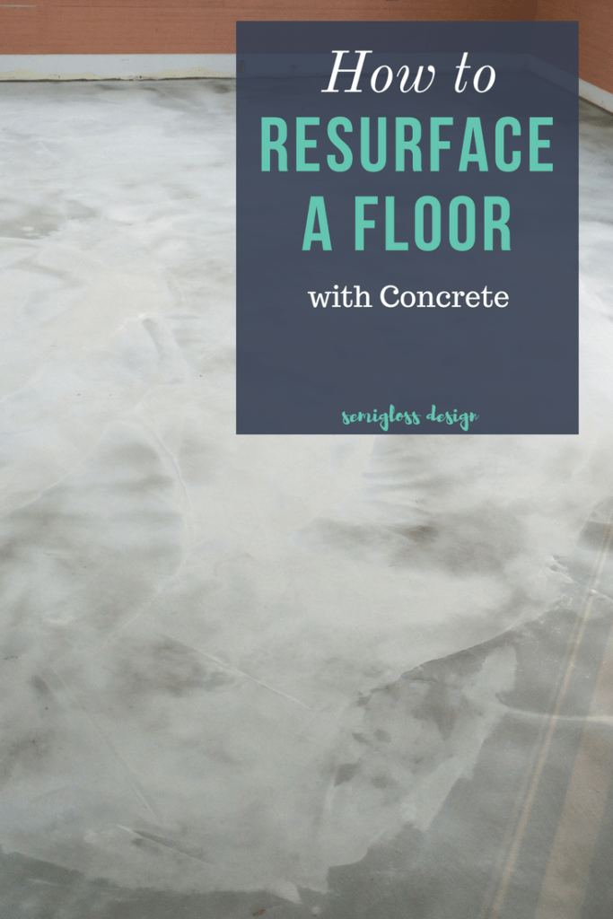 Hot to resurface a floor with concrete. Update your floors with beautiful concrete!