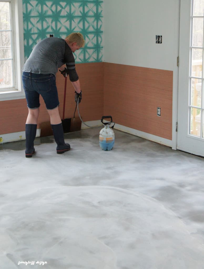 staining the floors