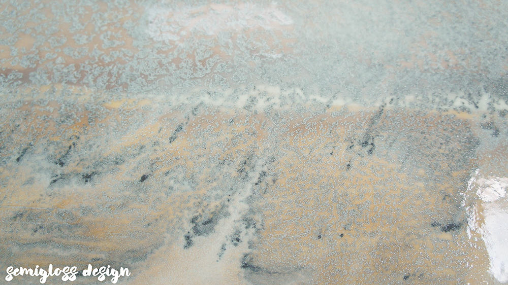 close up of epoxy countertop