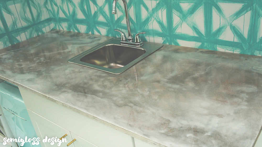 epoxy countertop with sink