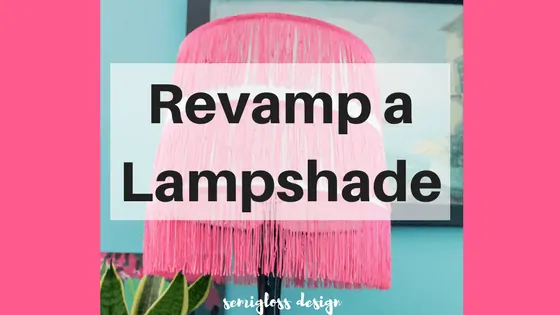 lampshade redo | lampshade makeover | revamp a lampshade | fringe lampshade | decorate lampshade | unique lampshade