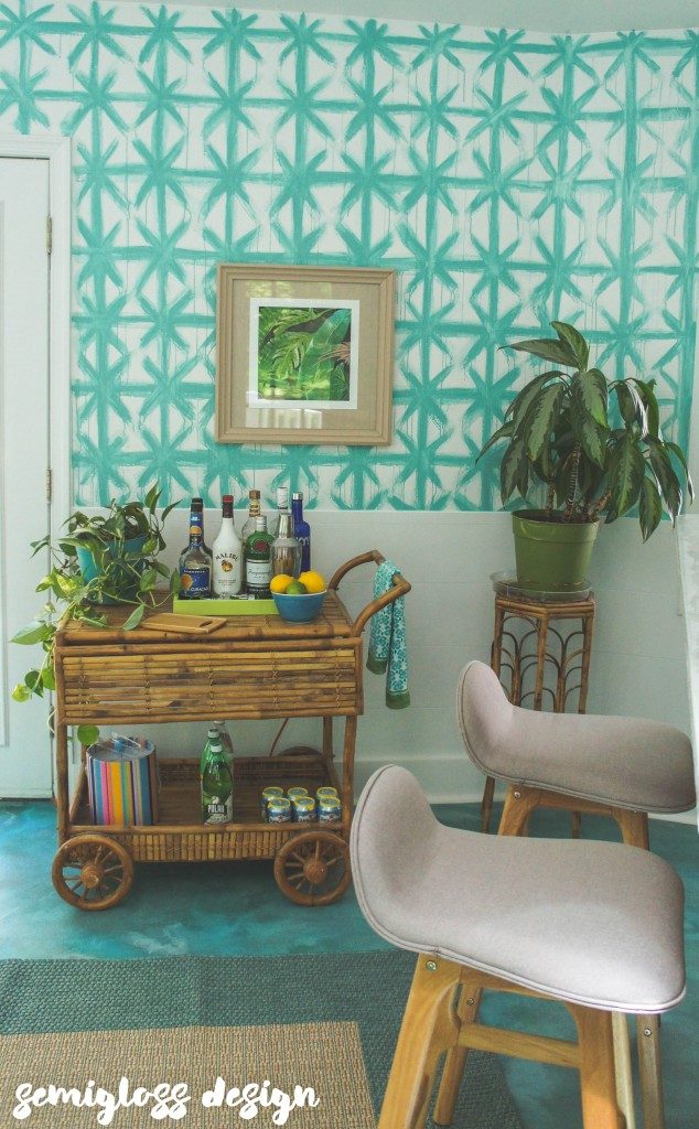 Tropical Tiki Sunroom Makeover Reveal - Semigloss Design