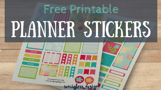 Free Printable Tropical Planner Stickers