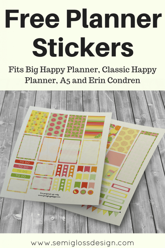 Free planner stickers | Big Happy Planner | Classic Happy Planner | Erin Condren | A5 stickers | A5 | free printables | planner stickers | planners 
