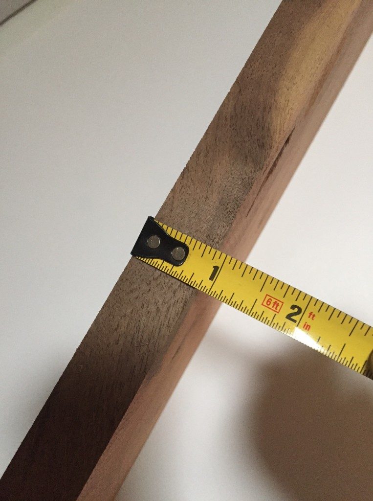 measuring wood thickness
