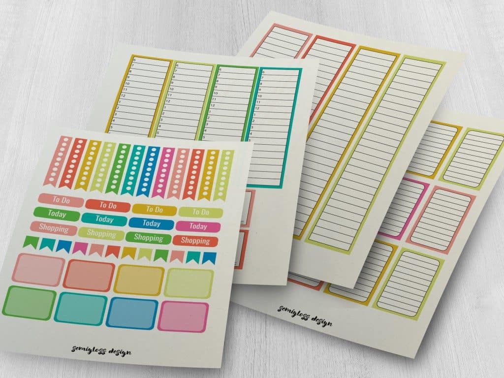 planner stickers | Happy planner | Planner printables | printable stickers | Erin Condren | colorful planner