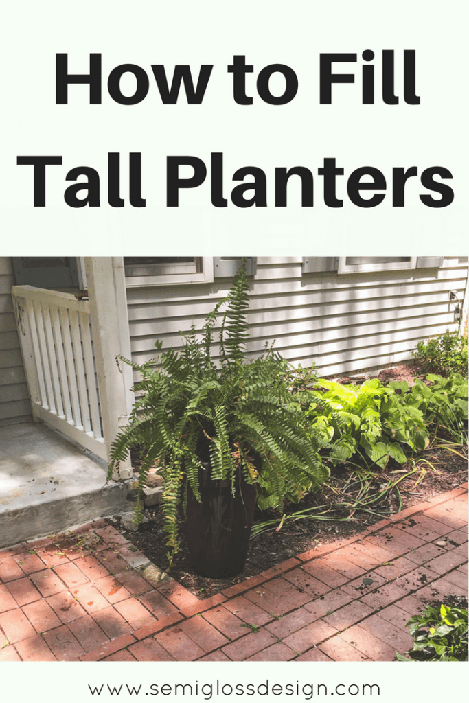 Fill tall planters cheaply