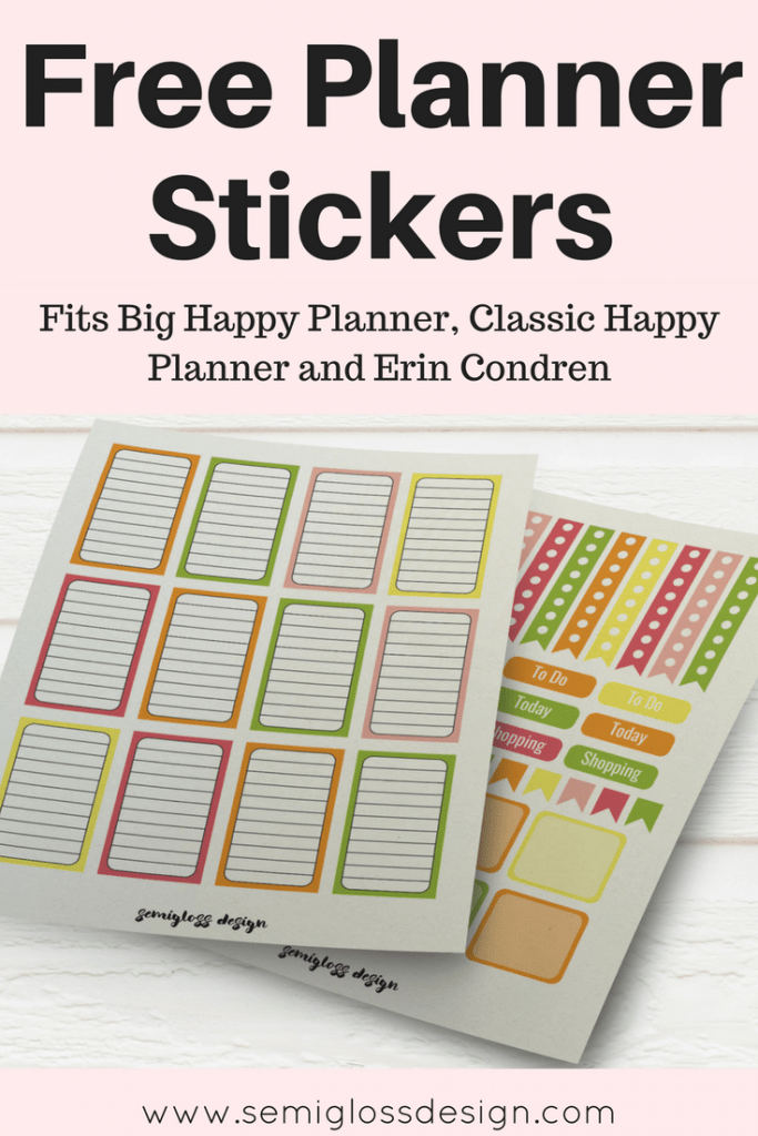 Free planner stickers | Big Happy Planner | Classic Happy Planner | Erin Condren | stickers | free printables | planner stickers | planners | printable planner stickers