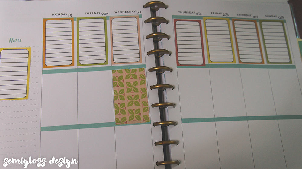 DIY planner stickers in planner