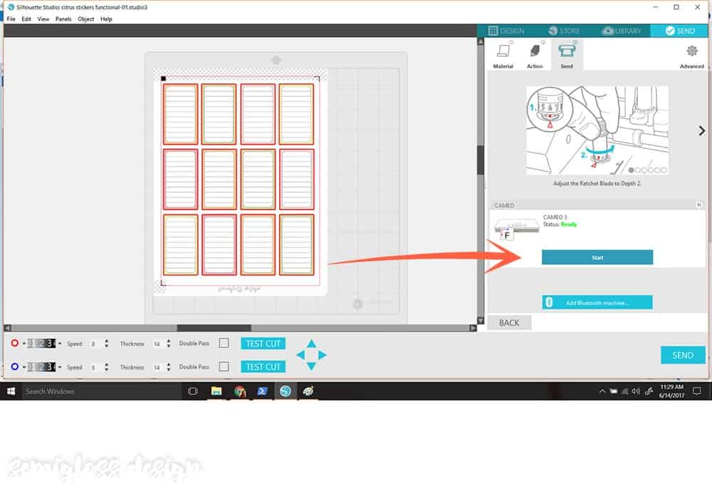 using silhouette studio to cut stickers tutorial