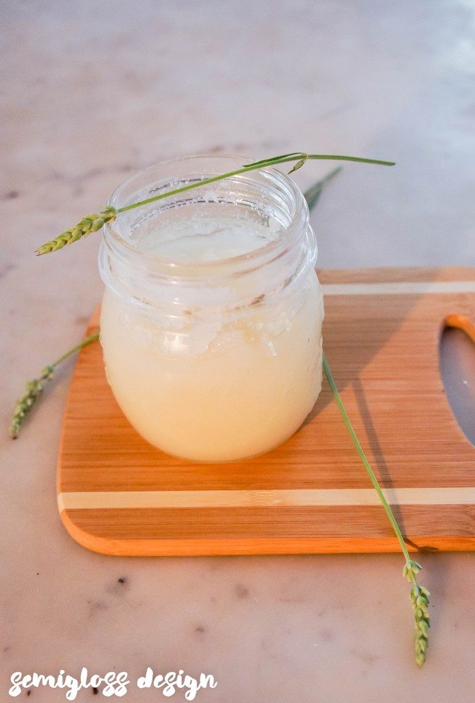 sugar scrub in jar